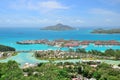 Mahe, Seychelles Ã¢â¬â August 30, 2013.Areal view to the Eden Isla